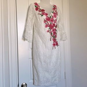 White Dress with Applications